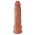 Re Súlyos Latino Amante Dildo con Testicoli e Ventosa (25 cm) - Marrone 