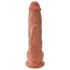 Re Súlyos Latino Amante Dildo con Testicoli e Ventosa (25 cm) - Marrone 