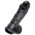 King Cock 10 dildo con testicoli (25 cm) - nero