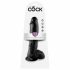 King Cock 10 dildo con testicoli (25 cm) - nero