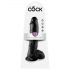 King Cock 10 dildo con testicoli (25 cm) - nero