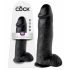 King Cock 12 Fallo Grande con Testicoli (30 cm) - Nero