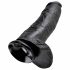 King Cock 12 Fallo Grande con Testicoli (30 cm) - Nero