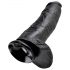 King Cock 12" dildo con testicoli (30 cm) - nero