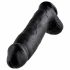 King Cock 12 Fallo Grande con Testicoli (30 cm) - Nero