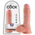 King Cock 8 dildo con testicoli (20 cm) - naturale