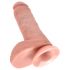 King Cock 8 dildo con testicoli (20 cm) - naturale