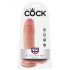 King Cock 8 dildo con testicoli (20 cm) - naturale