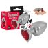 You2Toys - Diamond - plug anale in alluminio da 159g (argento-rosso)