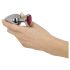 You2Toys - Diamond - plug anale in alluminio da 159g (argento-rosso)