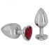 You2Toys - Diamond - plug anale in alluminio da 159g (argento-rosso)