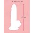 Dildo Realistico con Ventosa - Nature Skin, in TPE Flessibile - Colore Naturale (Piccolo) 