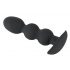 Dildo Anale Black Velvet con Sfere Stimolanti - 145g di Peso, Resistente all'Acqua (Nero) 