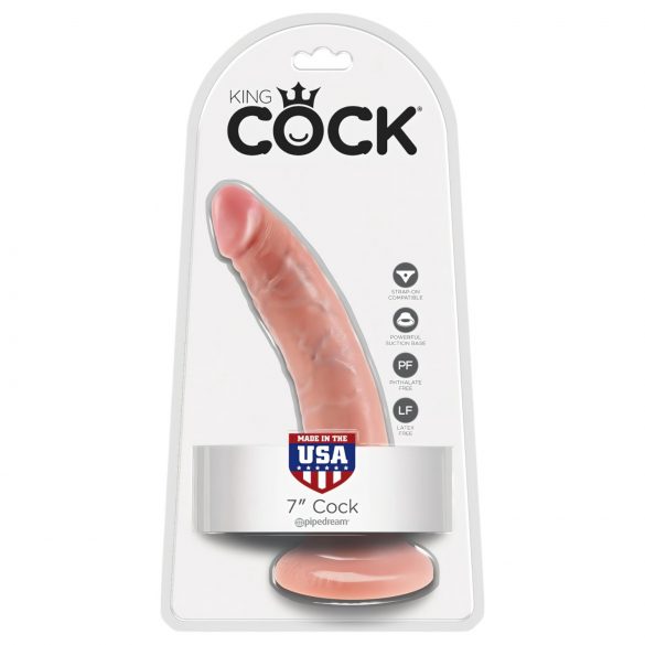 Dildo King Cock Realistico 7 pollici (18 cm) - colore naturale 