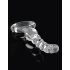 Dildo di Vetro Icicles No. 67 con Anello di Presa e Sfere Graduali (Trasparente) 