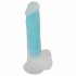 Dildo Luminoso con Ventosa You2Toys - Prodotto Fluorescente nella Oscurità con Testicoli (blu) 