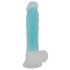 Dildo Luminoso con Ventosa You2Toys - Prodotto Fluorescente nella Oscurità con Testicoli (blu) 