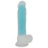 Dildo Luminoso con Ventosa You2Toys - Prodotto Fluorescente nella Oscurità con Testicoli (blu) 