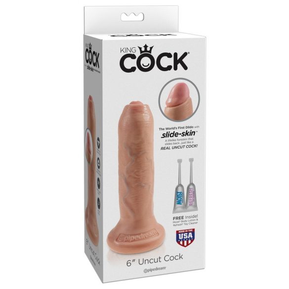 Prepuzi-Masturbatore King Cock - Dildo Realistico (15 cm) - Colore Naturale 