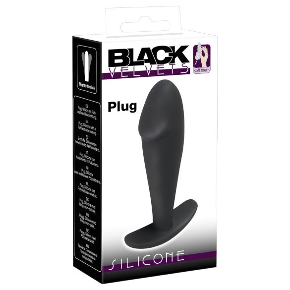 / Black Velvet - plug anale con grande glande (nero)