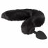 Set di dildo anale con orecchie e coda da gattino Bad Kitty - nero (2 pezzi) 