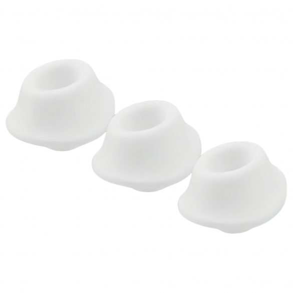 Set di Campanelli di Ricambio M per Womanizer Premium - in Silicone Medico, Bianco (Confezione da 3) 