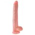 Re gigante dildo King Cock con testicoli (35cm) - color carne 