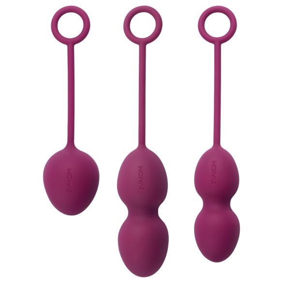 Kit di palline per esercizi pelvici Svakom Nova - Set di 3 pezzi (viola) 