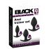 Black Velvet - set di plug anali in silicone (3 pezzi) - nero