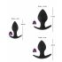 Black Velvet - set di plug anali in silicone (3 pezzi) - nero