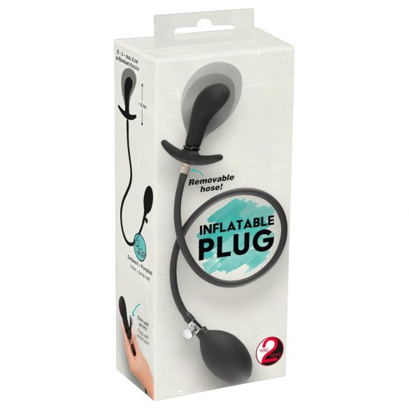 You2Toys - dildo anale espandibile e gonfiabile (nero)