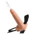 Dildo Eiaculante Cavo con Imbracatura Fetish 19 cm - Naturale 