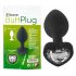 You2Toys Butt Plug - plug anale con pietra bianca (nero)