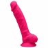 Dildo Silexd 7 Modellabile con Ventosa e Testicoli - 17,5cm (Rosa) 