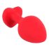 Plug Anale Medium con Gemma Nera e Base a Cuore You2Toys - Rosso 