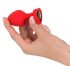 Plug Anale Medium con Gemma Nera e Base a Cuore You2Toys - Rosso 