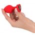 You2Toys Plug M - plug anale con cuore e pietra nera - medio (rosso)