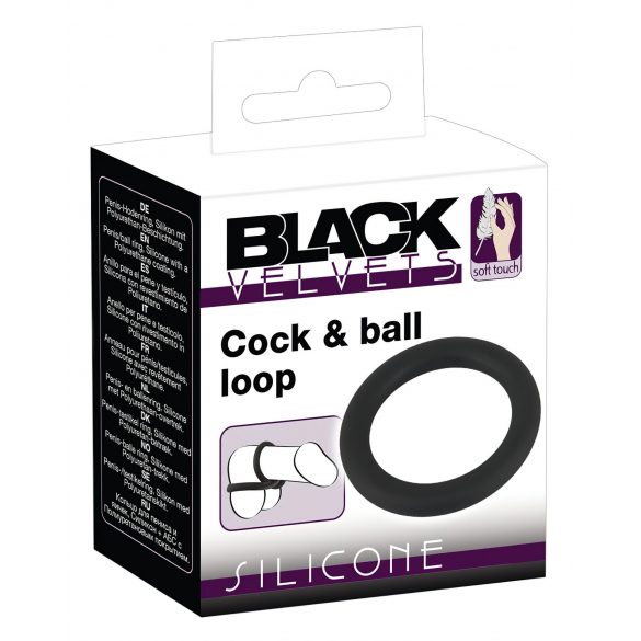 Anello Fallico in Silicone Black Velvet (nero) - 5cm 