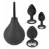 Set Velvet Nero - Kit di Dildo Anali (4 Pezzi) - Nero 