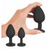 Set Velvet Nero - Kit di Dildo Anali (4 Pezzi) - Nero 