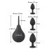 Set Velvet Nero - Kit di Dildo Anali (4 Pezzi) - Nero 