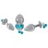 You2Toys - Set di Butt Plug - set di plug anale con guinzaglio (argento)