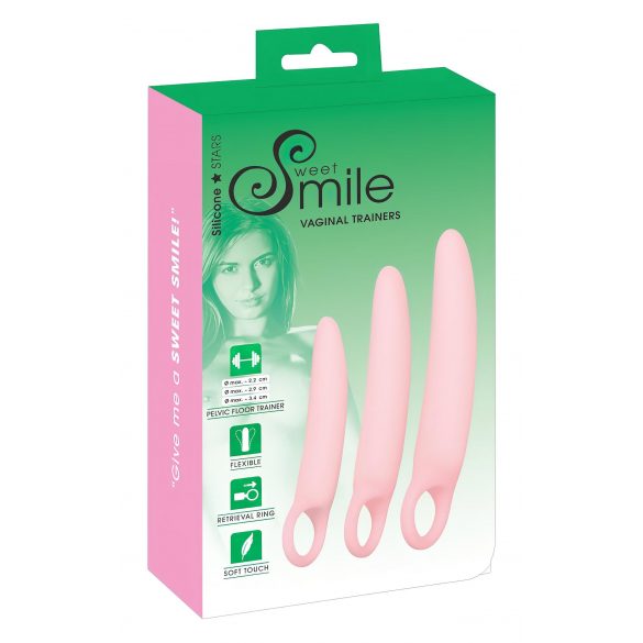 Allenatori Vaginali SMILE - Set di Dildo Rosa (3 pezzi) 