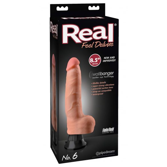 Vibratore Realistico con Testicoli Deluxe No.6 (Naturale) 