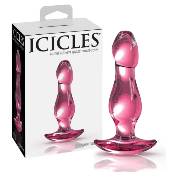 Dildo Anale Icicles No. 73 in Vetro con Forma Penis (Rosa) 