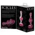 Dildo Anale in Vetro Icicles No. 75 con Cuore - Rosa 