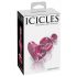 Dildo Anale in Vetro Icicles No. 75 con Cuore - Rosa 