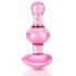 Dildo Anale in Vetro Icicles No. 75 con Cuore - Rosa 