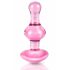 Dildo Anale in Vetro Icicles No. 75 con Cuore - Rosa 