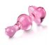 Dildo Anale in Vetro Icicles No. 75 con Cuore - Rosa 